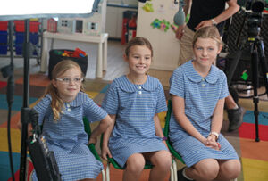 Darcey Dolden with sisters Emilie and Grace